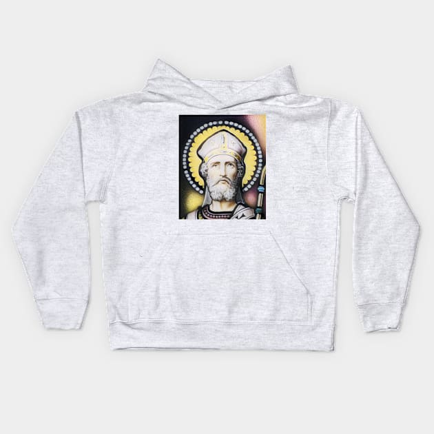 Anselm of Canterbury Portrait | Anselm of Canterbury Artwork 9 Kids Hoodie by JustLit